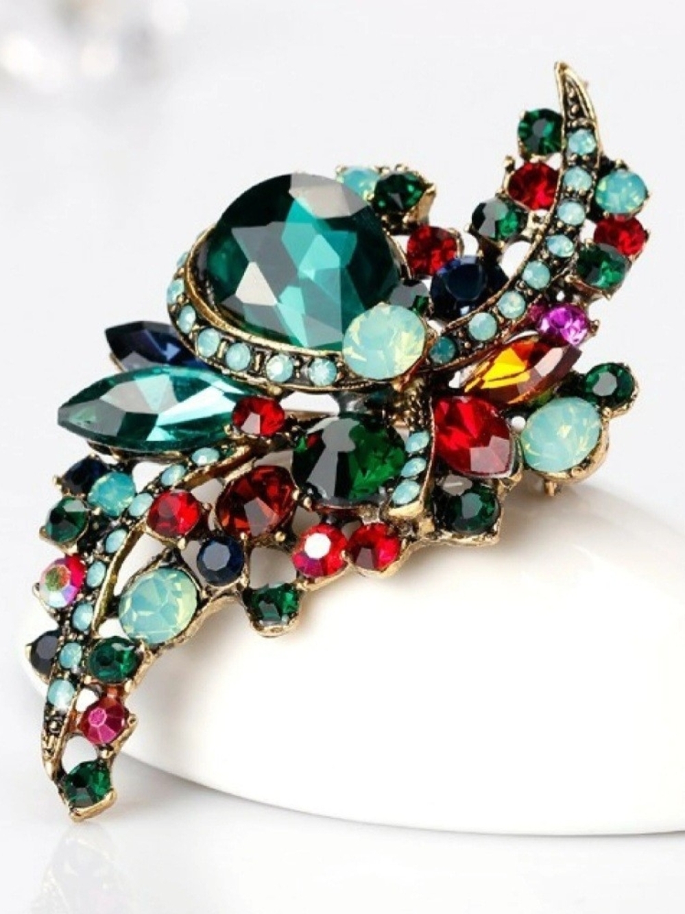 Multicolor Crystal Rhinestone Flower Brooch Pin Accessories Wedding Brooches